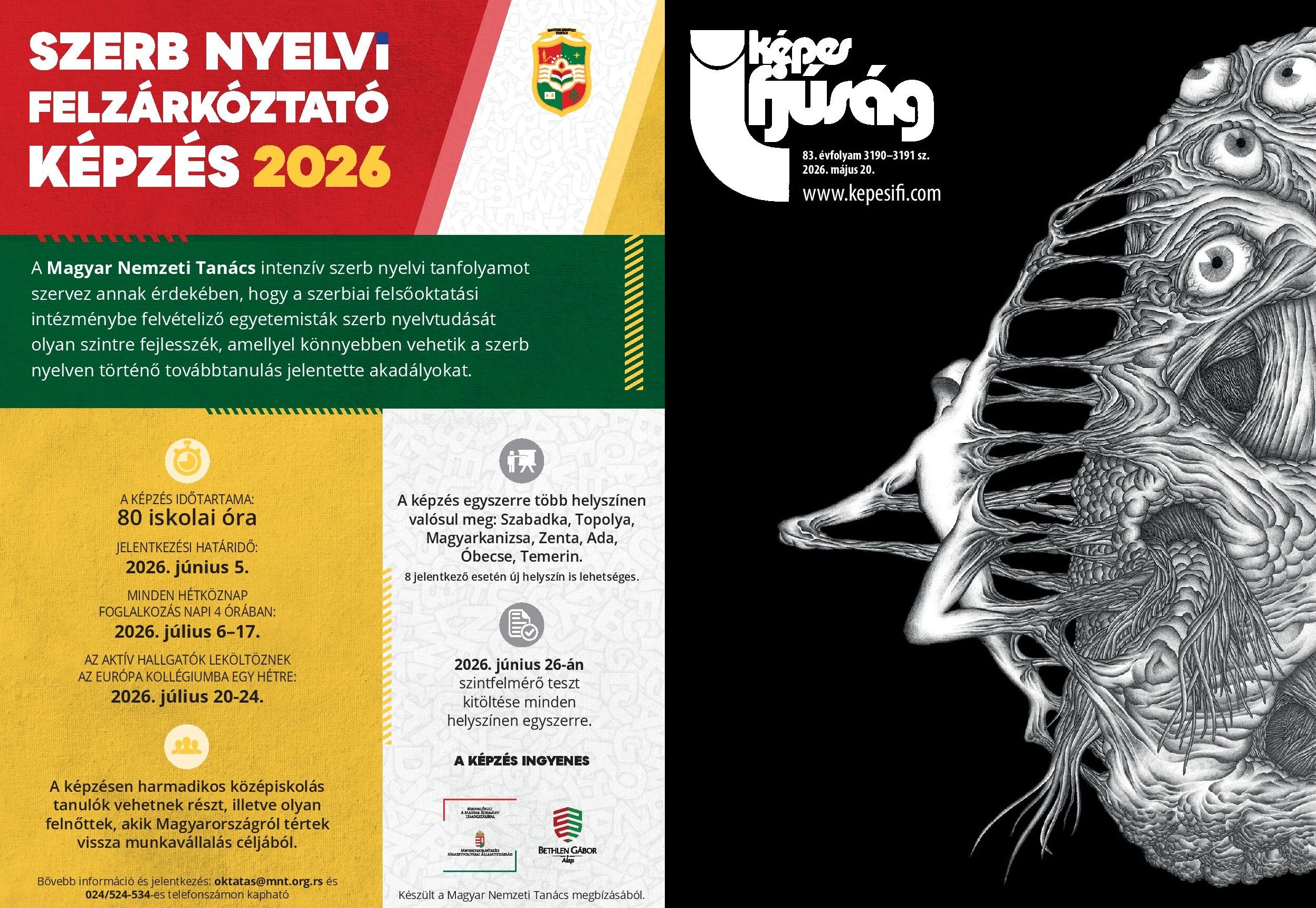 Május 20-án megjelent lapszámunk cím- és hátsó oldala (Címoldal: Németh Csaba)