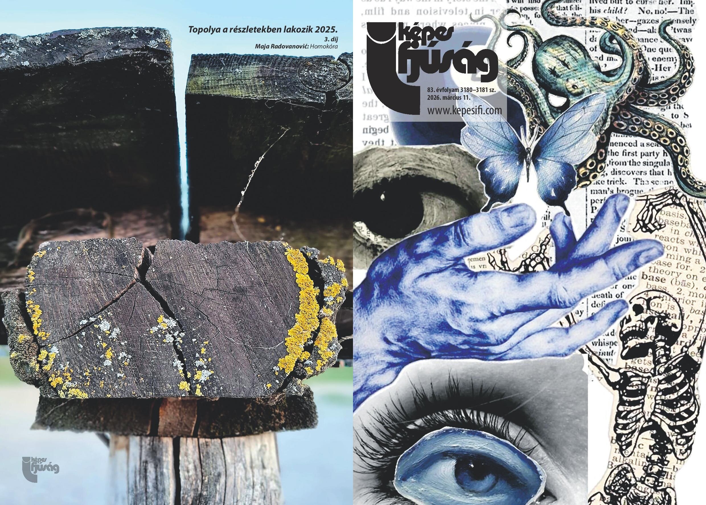 Március 11-én megjelent számunk cím- és hátoldala (Címoldal: Halápi Katarina Réka, Hátsó oldal: Topolya a részletekben lakozik – Maja Radovanović)