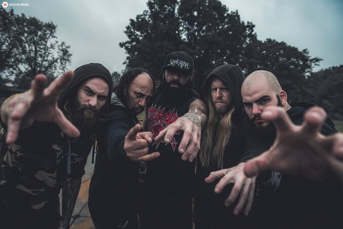 Eric Morotti dob, Terrance Hobbs gitár, Ricky Myers ének, Derek Boyer basszusgitár, Charlie Errigo gitár (fotó: Suffocation Facebook) Eric Morotti dob, Terrance Hobbs gitár, Ricky Myers ének, Derek Boyer basszusgitár, Charlie Errigo gitár (fotó: Suffocation Facebook)