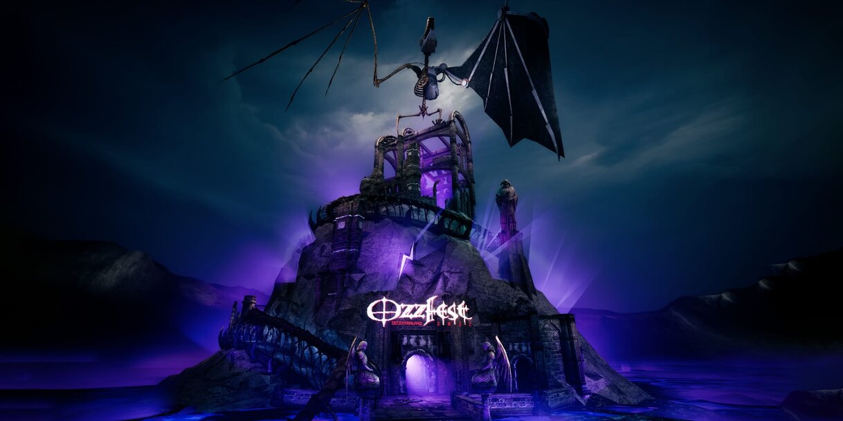 Az Ozzfest virtuális helyszíne (decentraland.org)