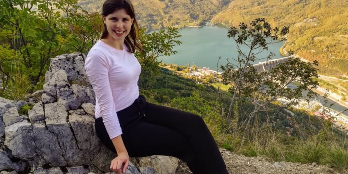 Anita túrázás közben