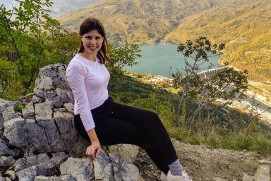 Anita túrázás közben