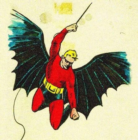 Batman Kane első vázlatainak egyikén Batman Kane első vázlatainak egyikén
