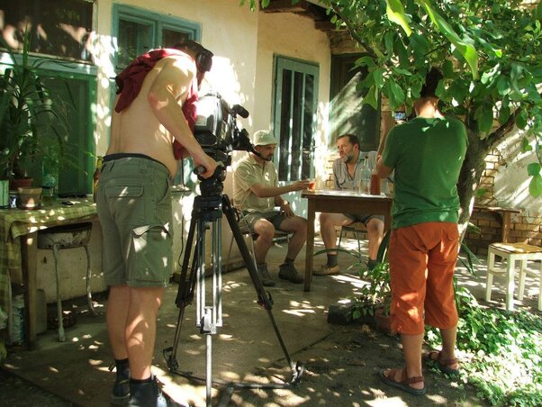 A Pálinkafilm forgatása közben A Pálinkafilm forgatása közben