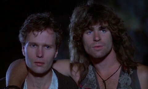 John Savage és Treat Williams mint Bukowski és Berger Miloš Forman filmjében John Savage és Treat Williams mint Bukowski és Berger Miloš Forman filmjében