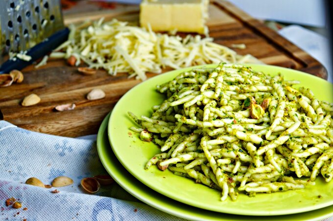 Trofie al pesto Trofie al pesto