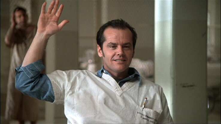 Jack Nicholson a Száll a kakukk fészkére című filmben Jack Nicholson a Száll a kakukk fészkére című filmben