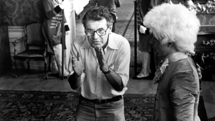 Miloš Forman az Amadeus című film forgatásán Miloš Forman az Amadeus című film forgatásán