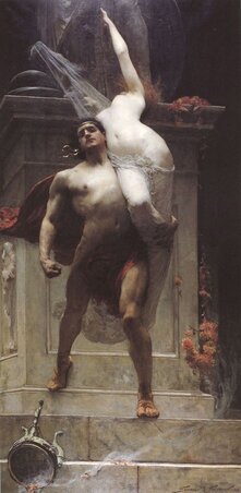 Aiasz és Kasszandra – Solomon Joseph Solomon festménye 1886-ból Aiasz és Kasszandra – Solomon Joseph Solomon festménye 1886-ból