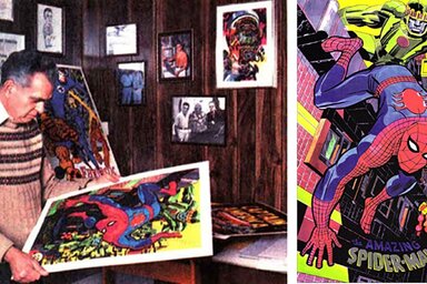 „Jó lesz ez vajon?” – kérdi a szerző a Pókember egyik táblájával a kezében