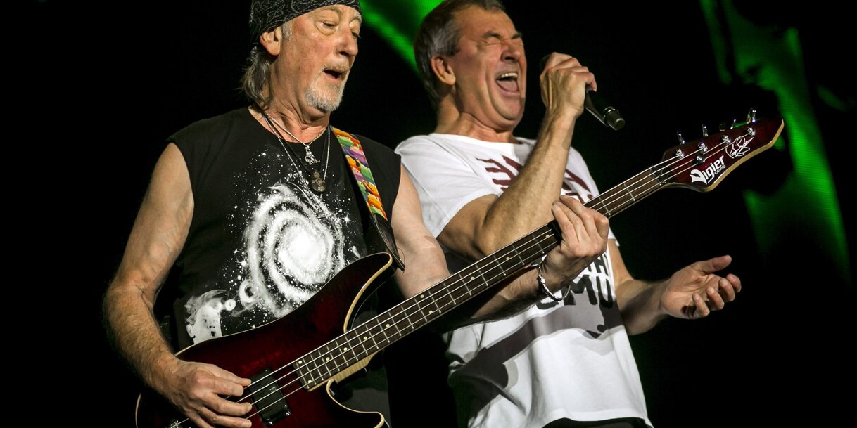 A Deep Purple két őstagja: Roger Glover és Ian Gillan – ma már mindketten hatvankilenc évesek (Mohai Balázs felvétele)