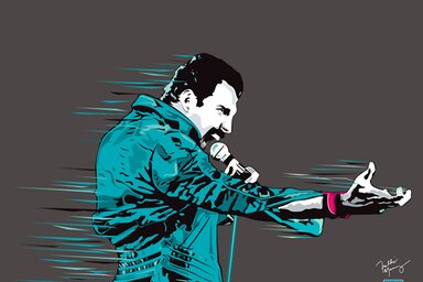 Egy remek rajongói grafika Freddie-ről