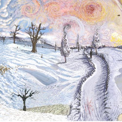 Vincent van Gogh: Téli táj (részlet)