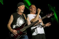 : A Deep Purple két őstagja: Roger Glover és Ian Gillan – ma már mindketten hatvankilenc évesek (Mohai Balázs felvétele)