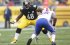 Charles LeClaire: Nov 10, 2013; Pittsburgh, PA, USA; Pittsburgh Steelers tackle Kelvin Beachum (68) prepares to block against Buffalo Bills outside linebacker Jerry Hughes (right) during the second quarter at Heinz Field. The Steelers won 23-10. Mandatory Credit: Charles L